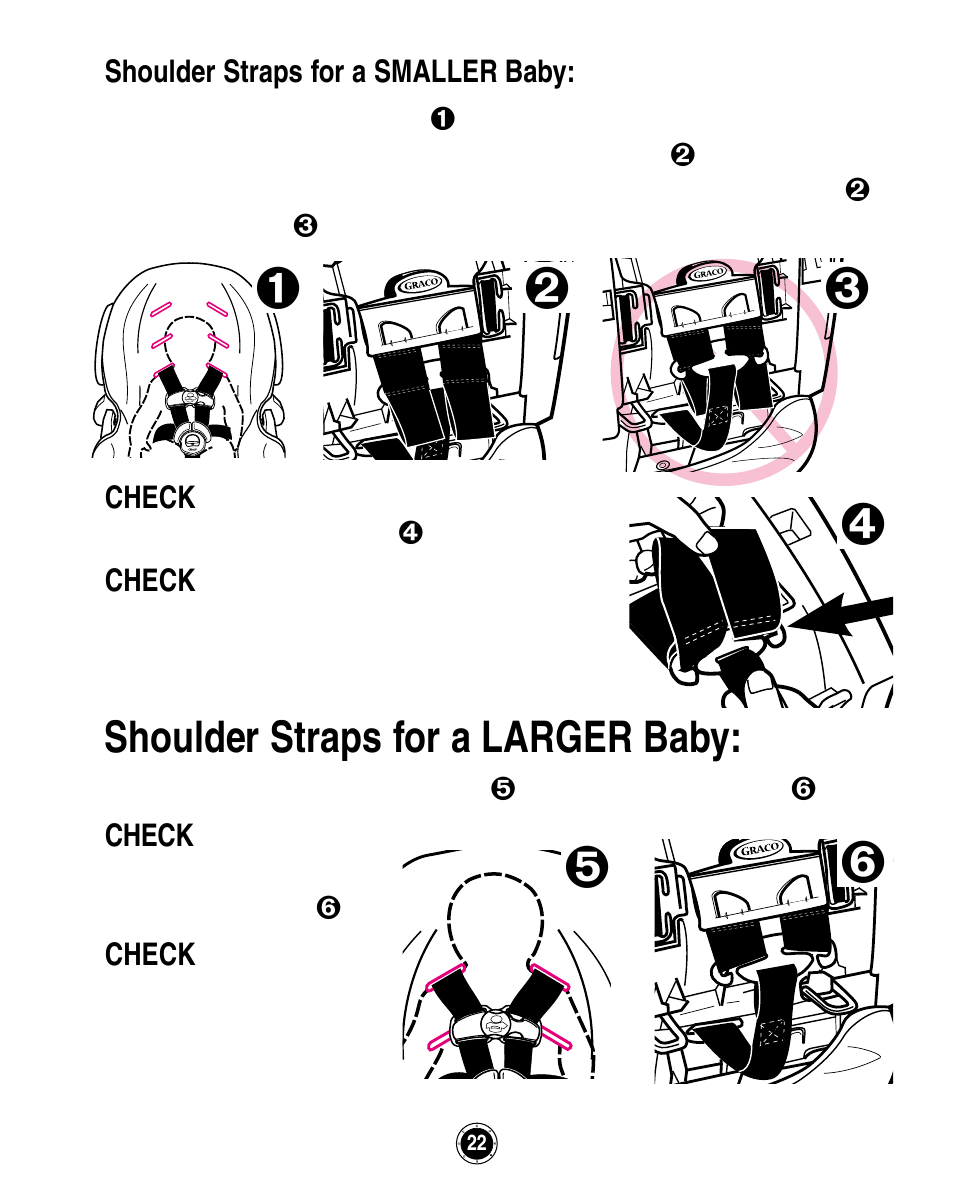 Shoulder straps for a larger baby | Graco ISPA162AB User Manual | Page 62 / 128