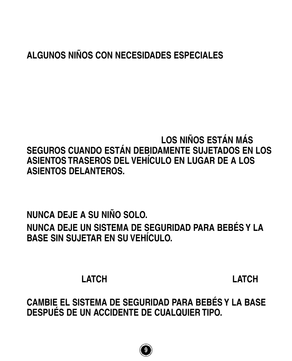 Nunca deje a su niño solo | Graco ISPA162AB User Manual | Page 93 / 128