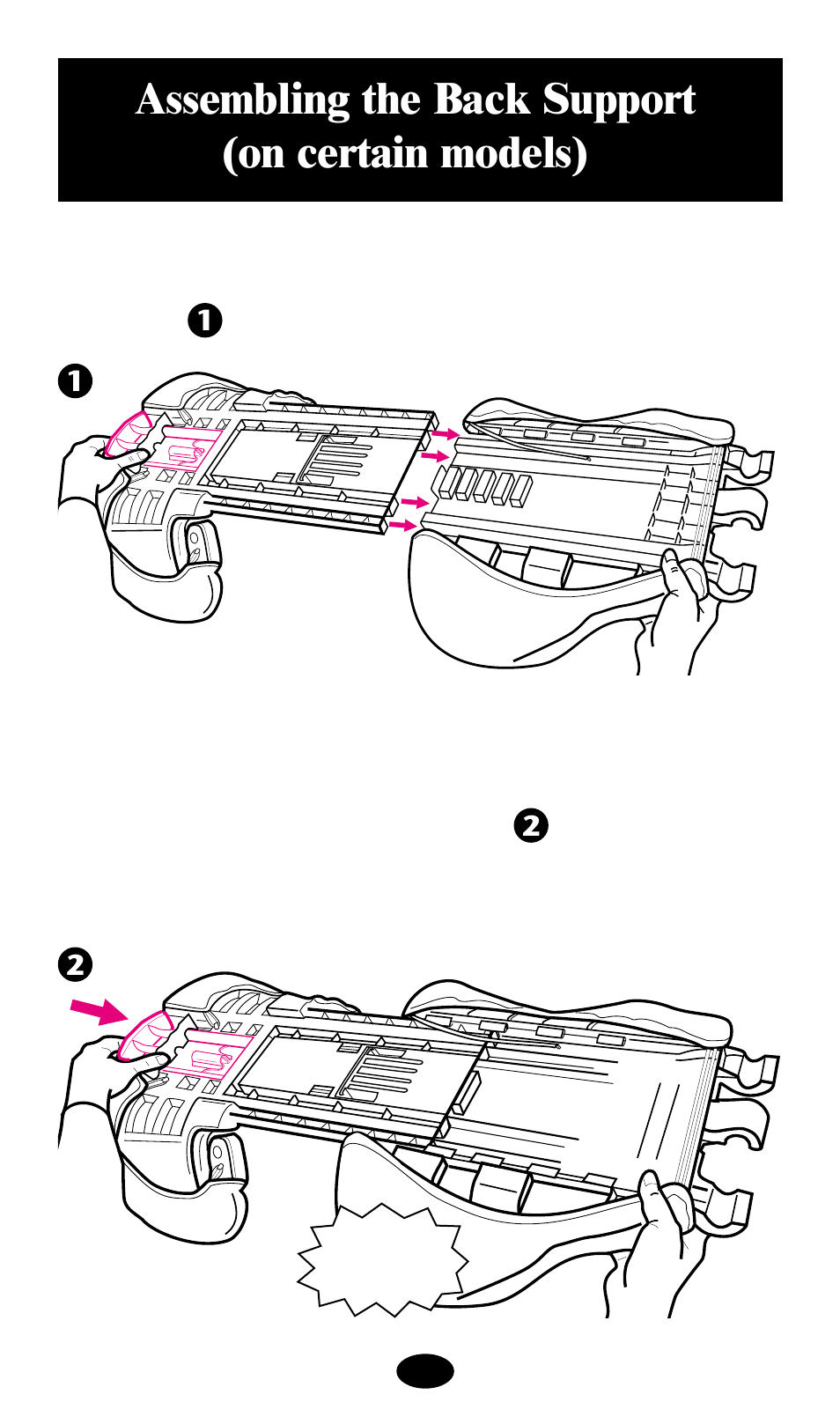 Assembling the back support (on certain models), Step 6, Step 7 | Graco deluxe series User Manual | Page 11 / 80