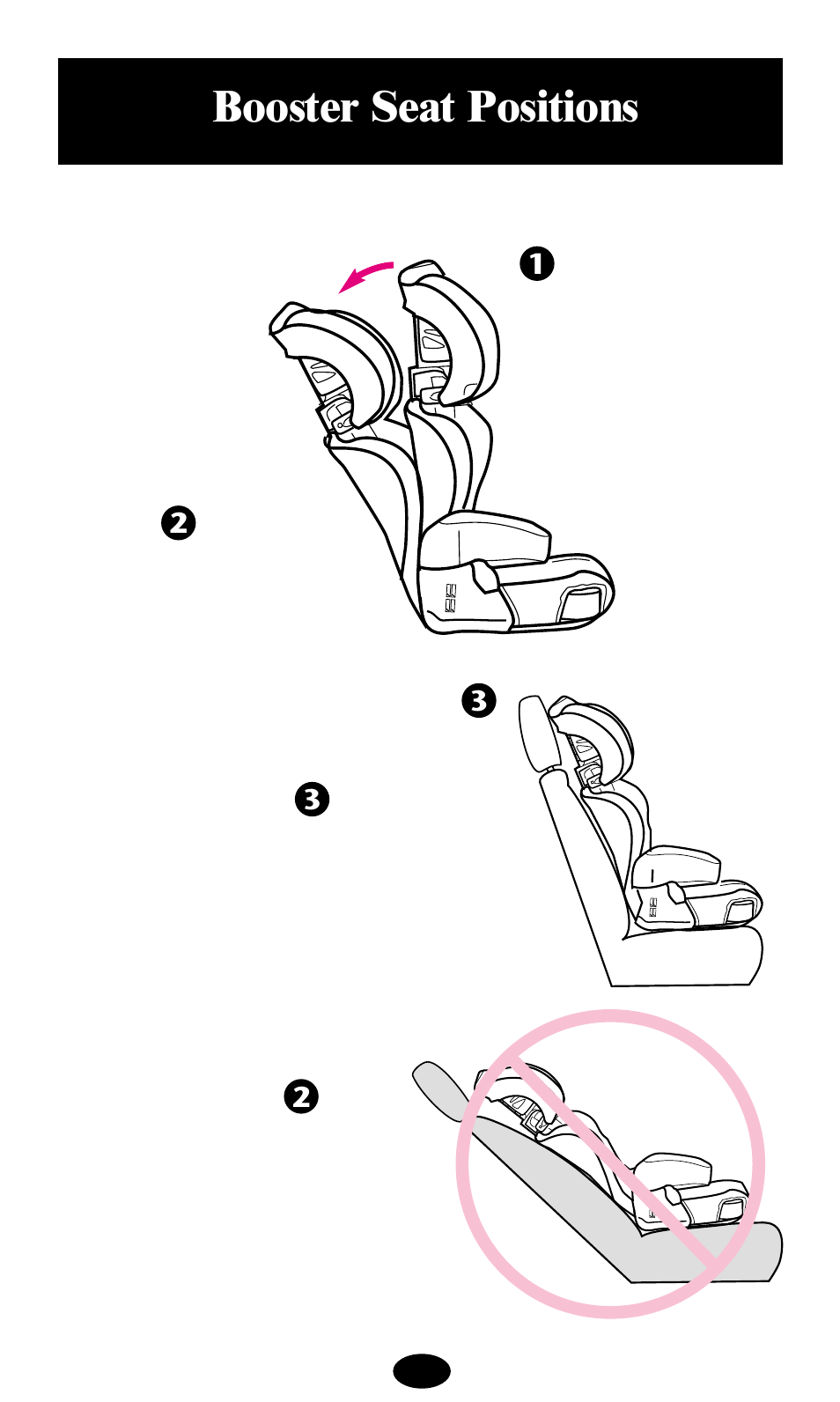 Booster seat positions | Graco deluxe series User Manual | Page 24 / 80