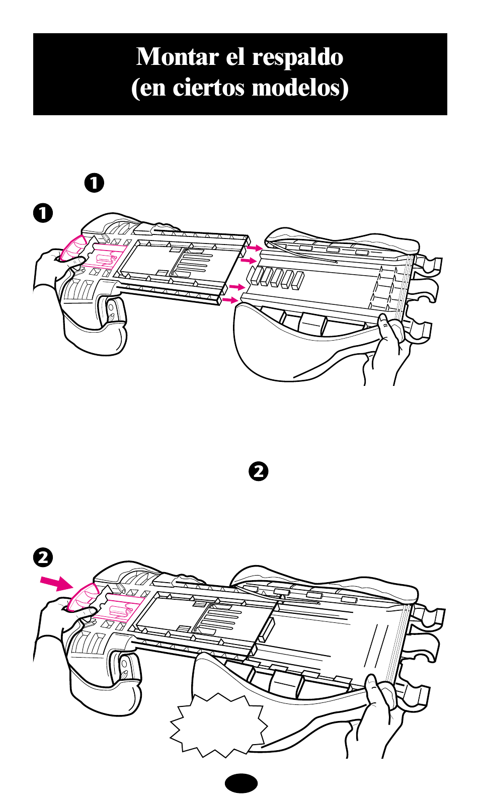 Montar el respaldo (en ciertos modelos), Paso 6, Paso 7 | Graco deluxe series User Manual | Page 51 / 80