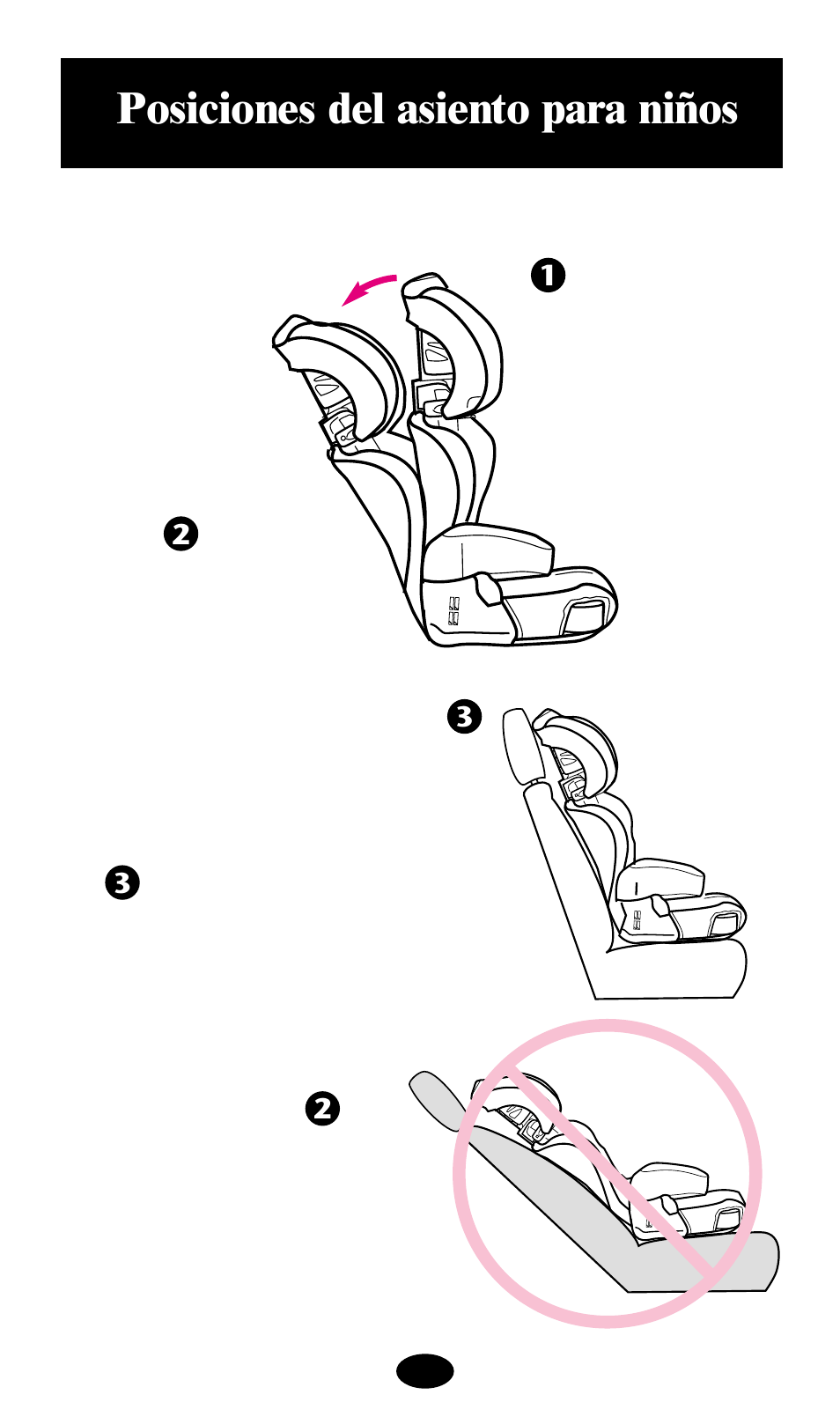 Posiciones del asiento para niños | Graco deluxe series User Manual | Page 64 / 80