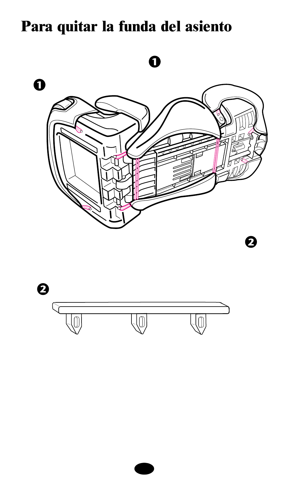 Para quitar la funda del asiento | Graco deluxe series User Manual | Page 77 / 80