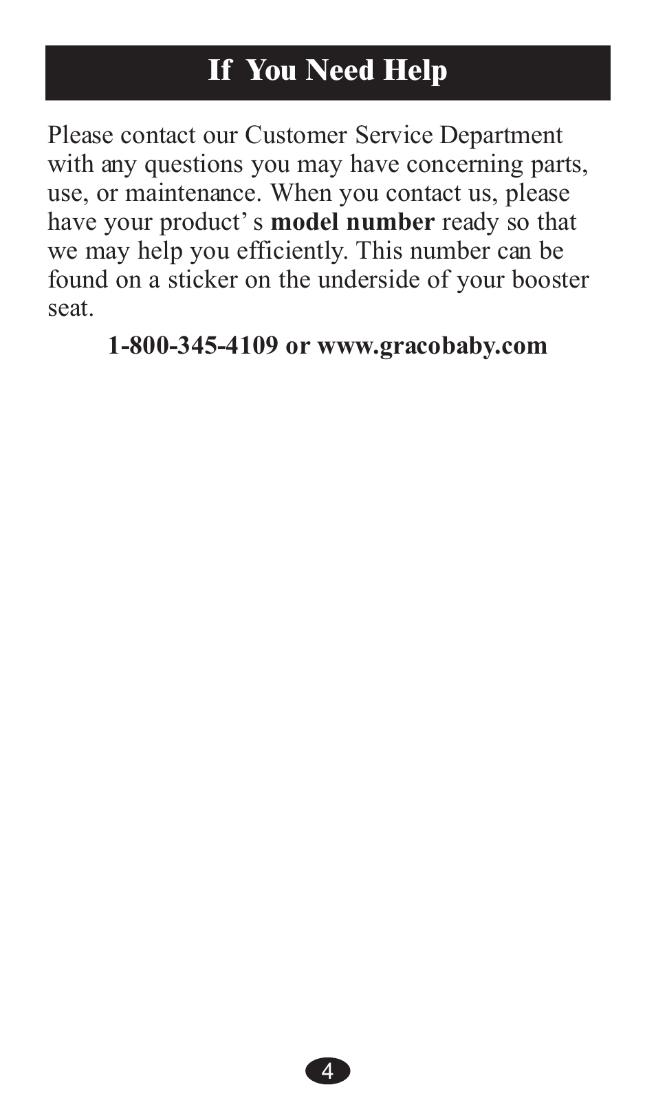 If you need help | Graco ISPB057BA User Manual | Page 4 / 80