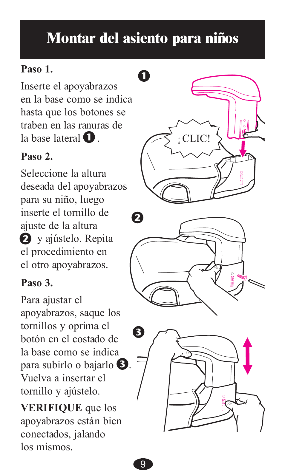 Montar del asiento para niños | Graco ISPB057BA User Manual | Page 49 / 80