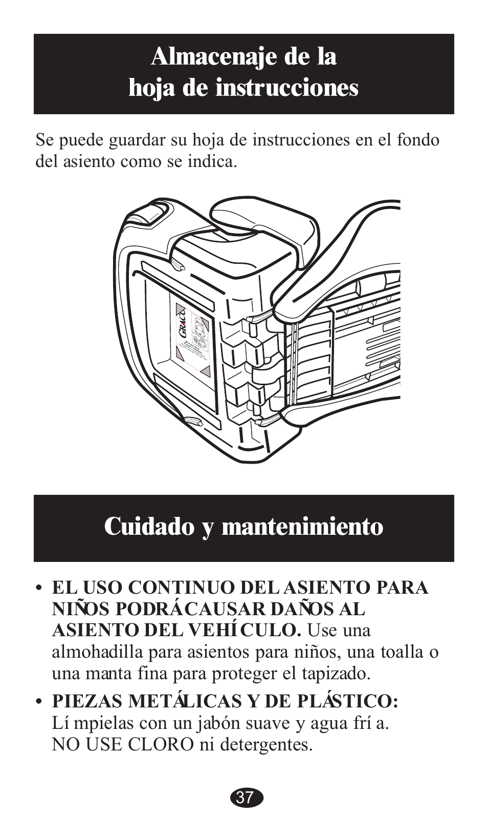 Cuidado y mantenimiento, Almacenaje de la hoja de instrucciones | Graco ISPB057BA User Manual | Page 77 / 80