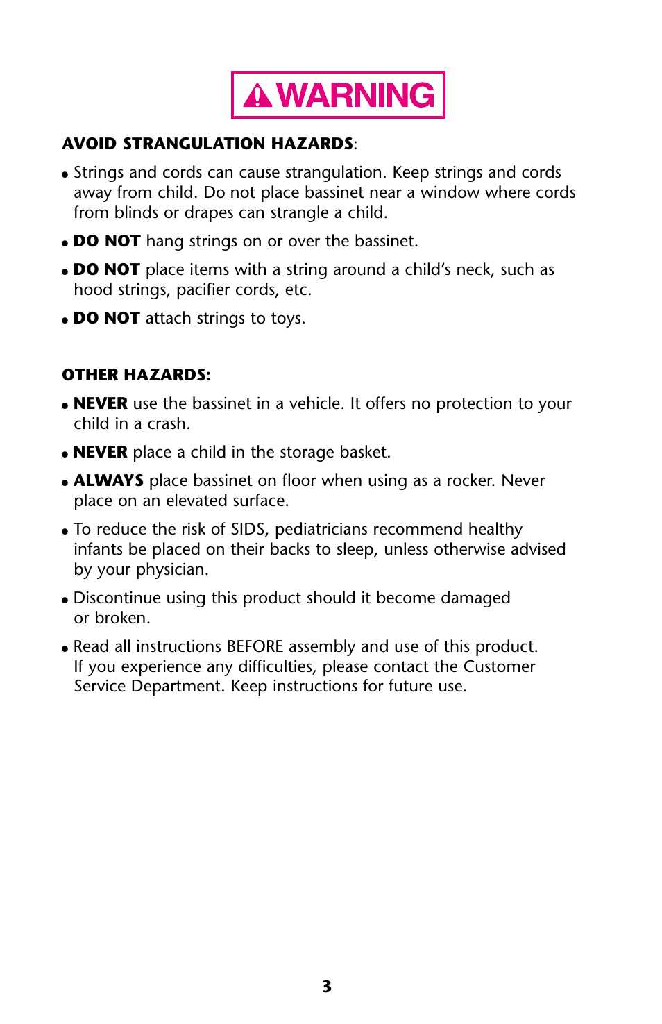 Graco Crib User Manual | Page 3 / 40