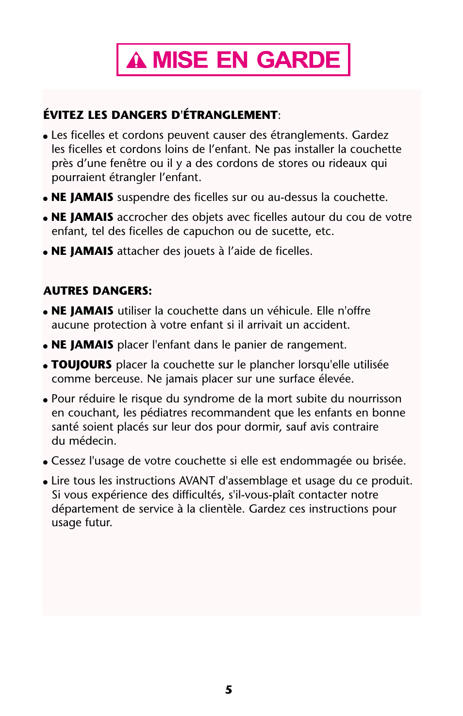 Graco Crib User Manual | Page 5 / 40