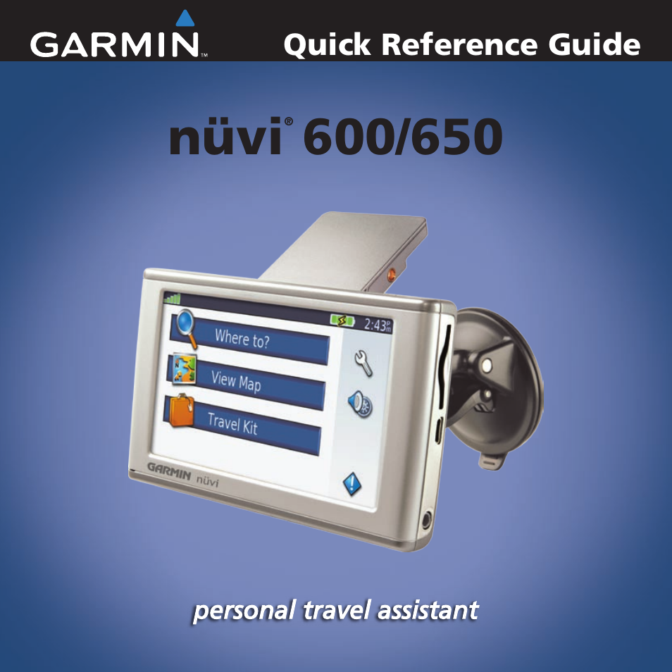 Garmin nuvi 650 User Manual | 8 pages