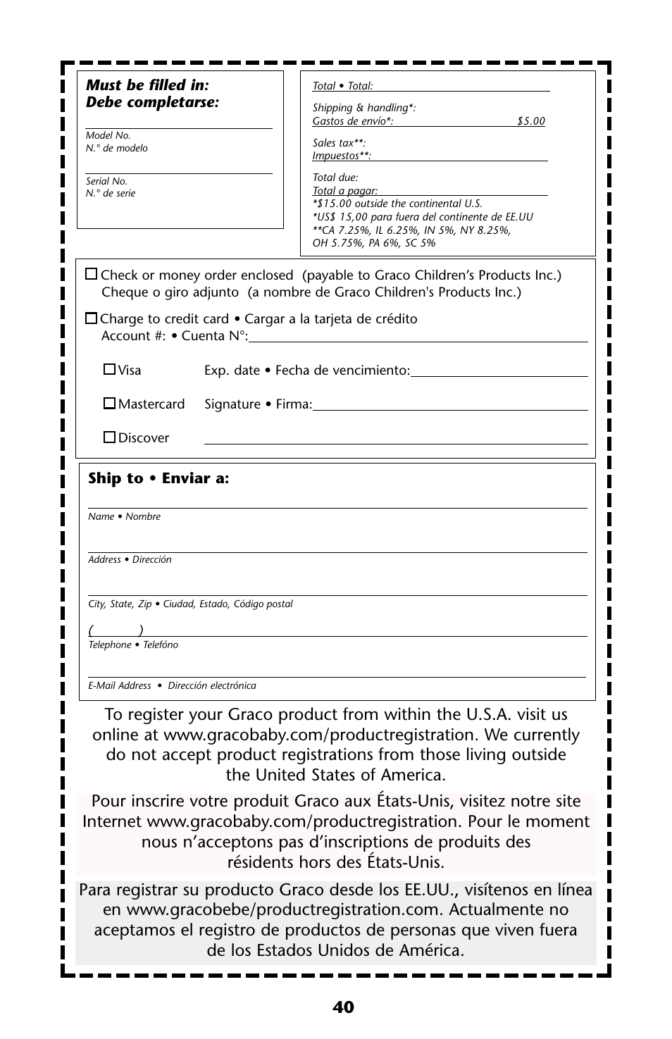 Graco ISPA112AA User Manual | Page 40 / 40