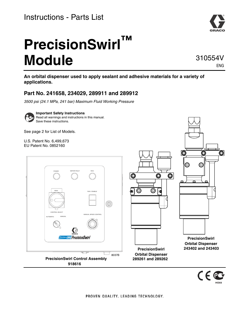 Graco PRECISIONSWIRL 310554V User Manual | 46 pages