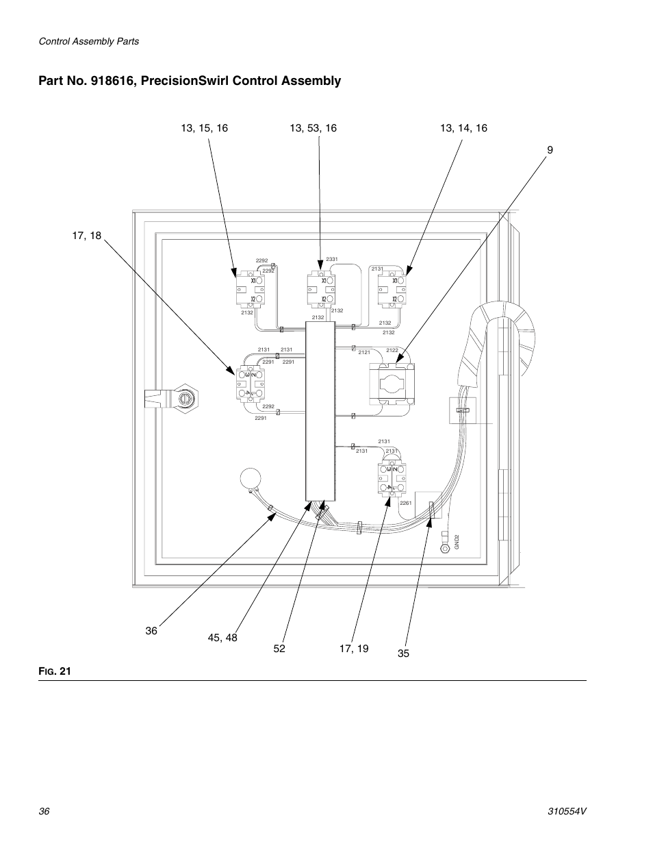 21 and, To f | Graco PRECISIONSWIRL 310554V User Manual | Page 36 / 46