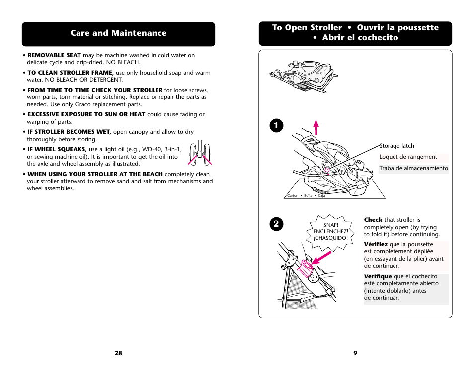 Care and maintenance | Graco ISPA089AD User Manual | Page 9 / 128