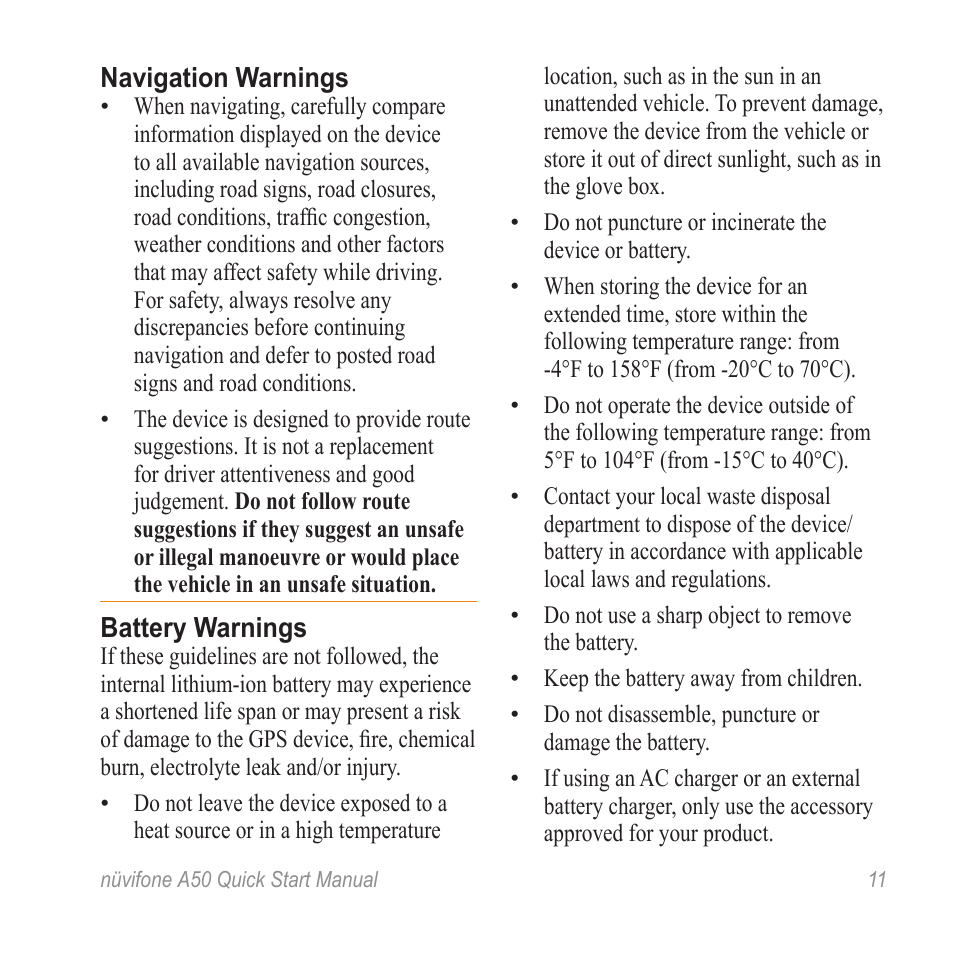 Graco NUVIFONE 50Q User Manual | Page 11 / 20