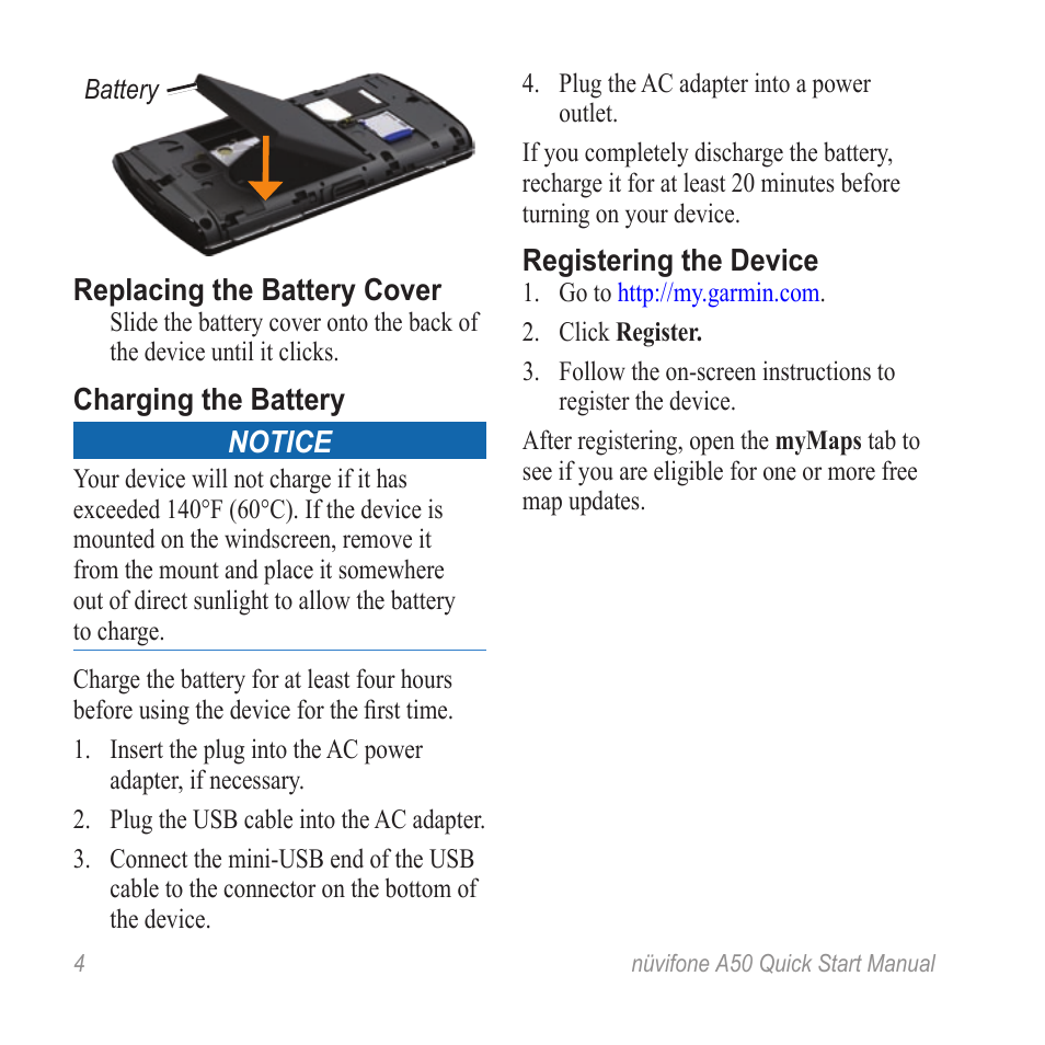 For a free map update. see | Graco NUVIFONE 50Q User Manual | Page 4 / 20