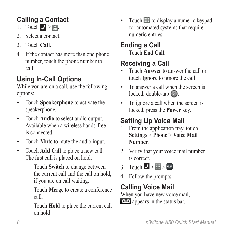 Graco NUVIFONE 50Q User Manual | Page 8 / 20