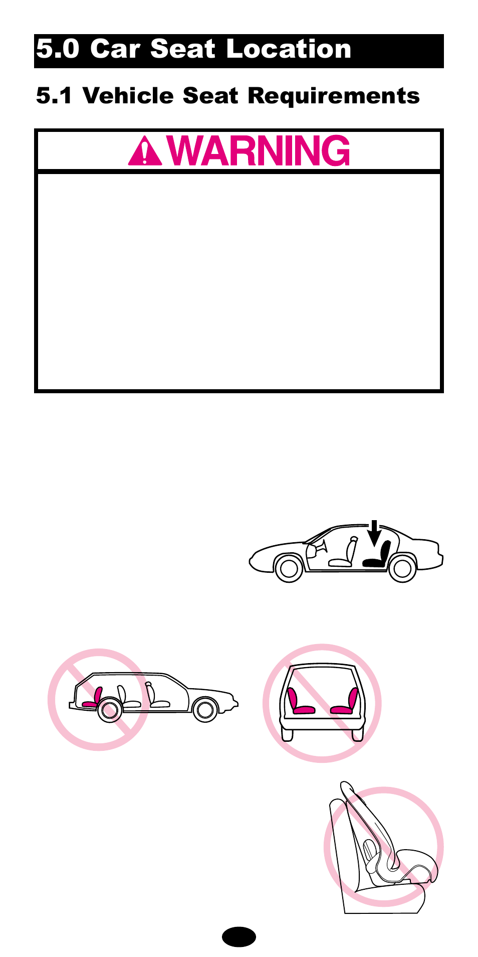 0 car seat location, 1 vehicle seat requirements | Graco Car Seat/Booster User Manual | Page 11 / 76