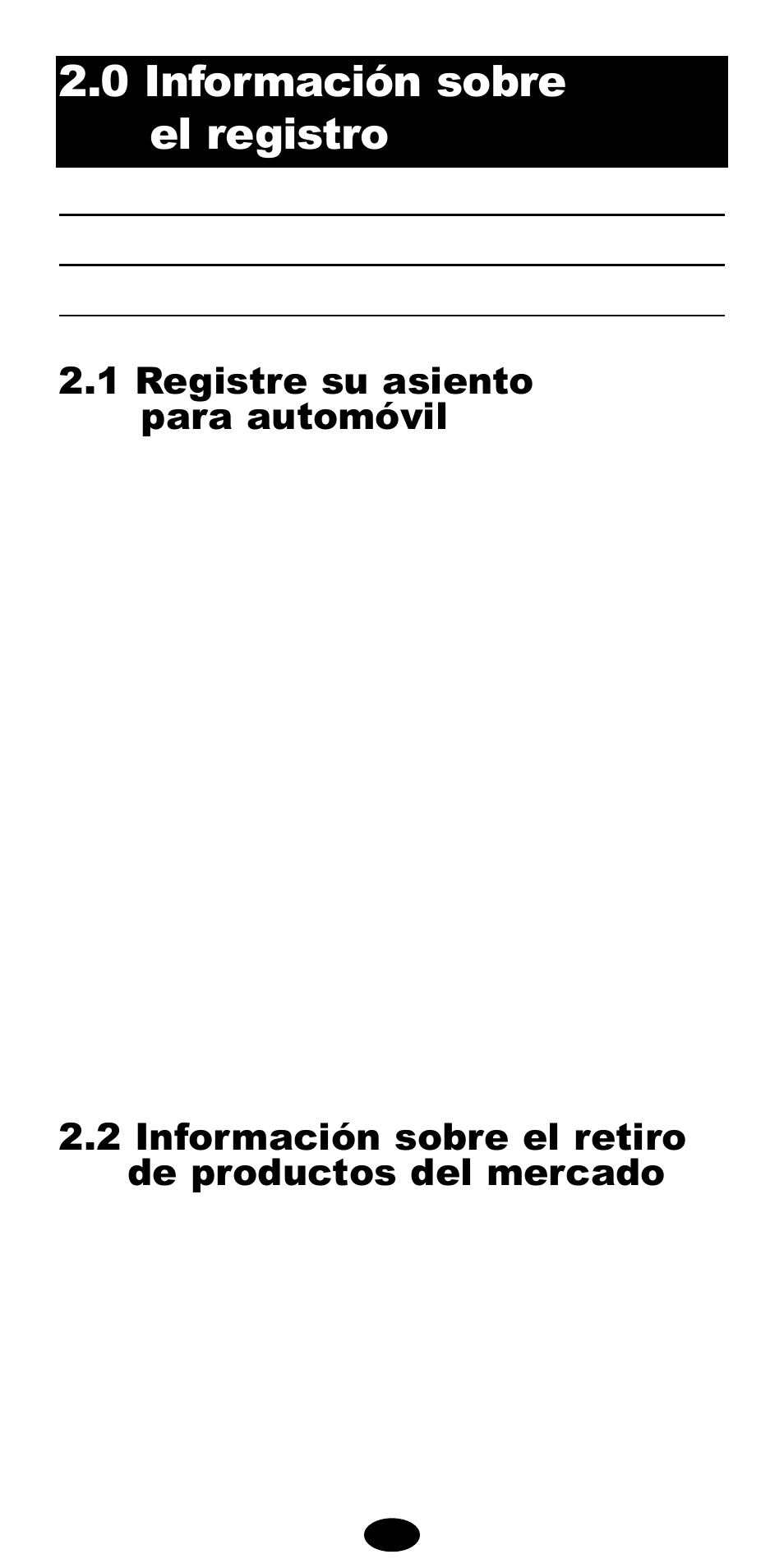 0 información sobre el registro, 1 registre su asiento para automóvil | Graco Car Seat/Booster User Manual | Page 42 / 76