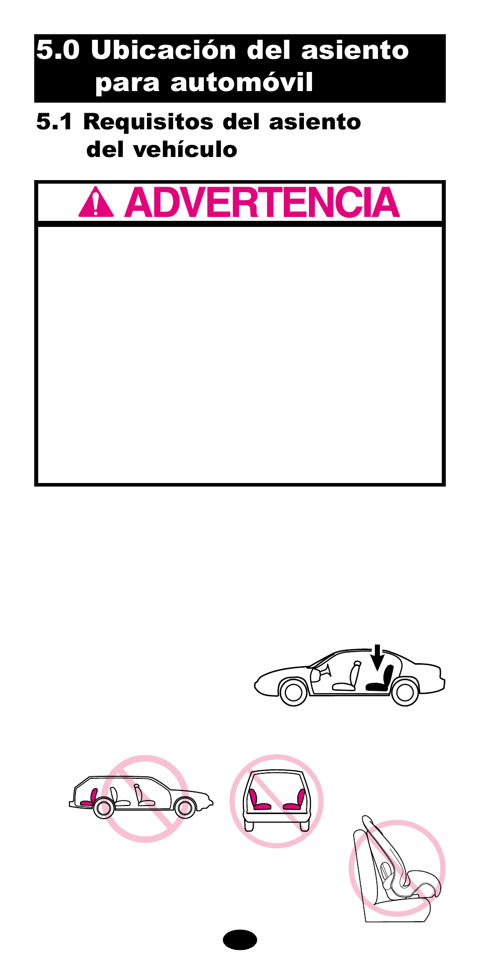 0 ubicación del asiento para automóvil | Graco Car Seat/Booster User Manual | Page 49 / 76