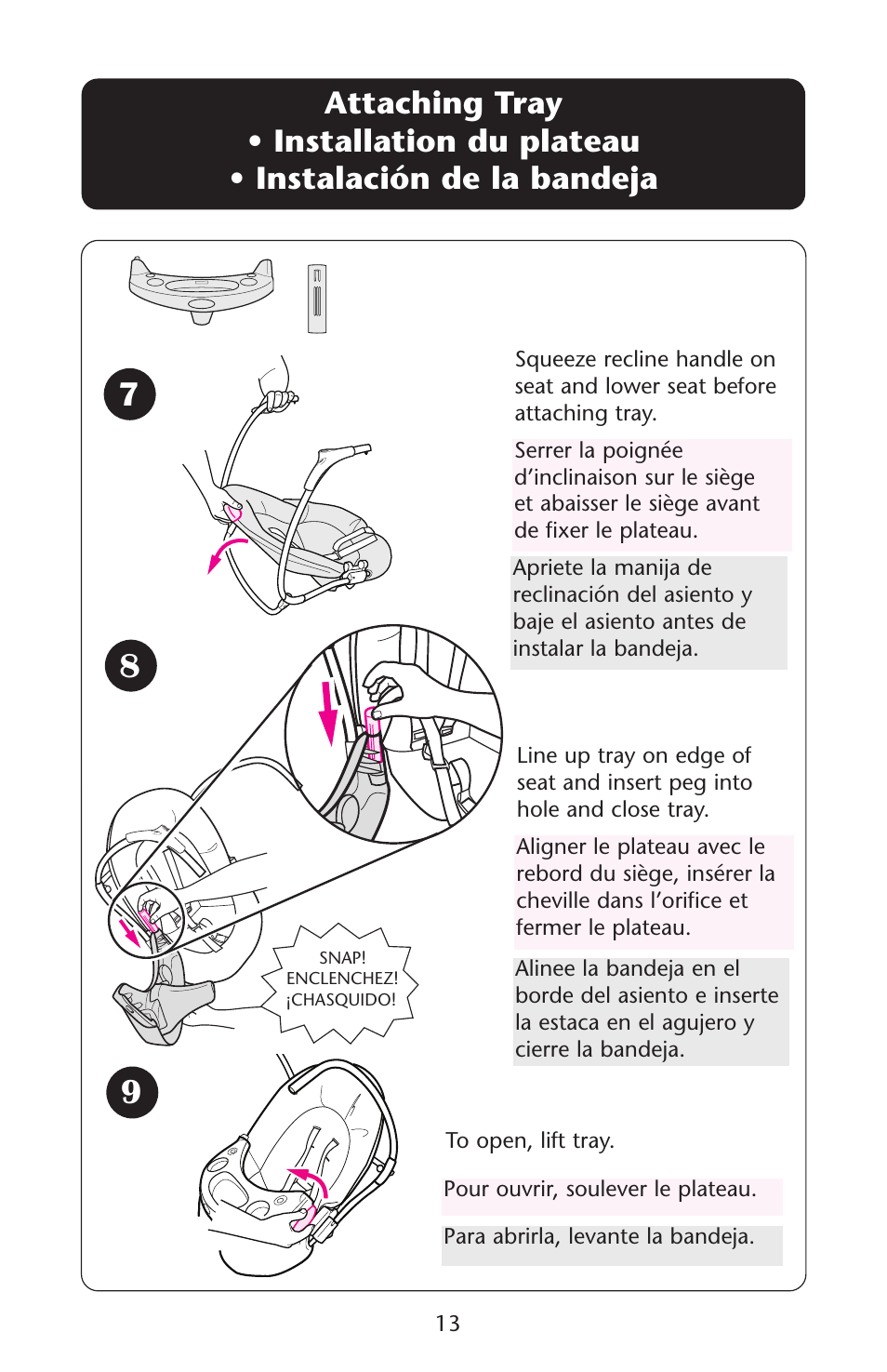 Graco Lovin' Hug 1757814 User Manual | Page 13 / 48