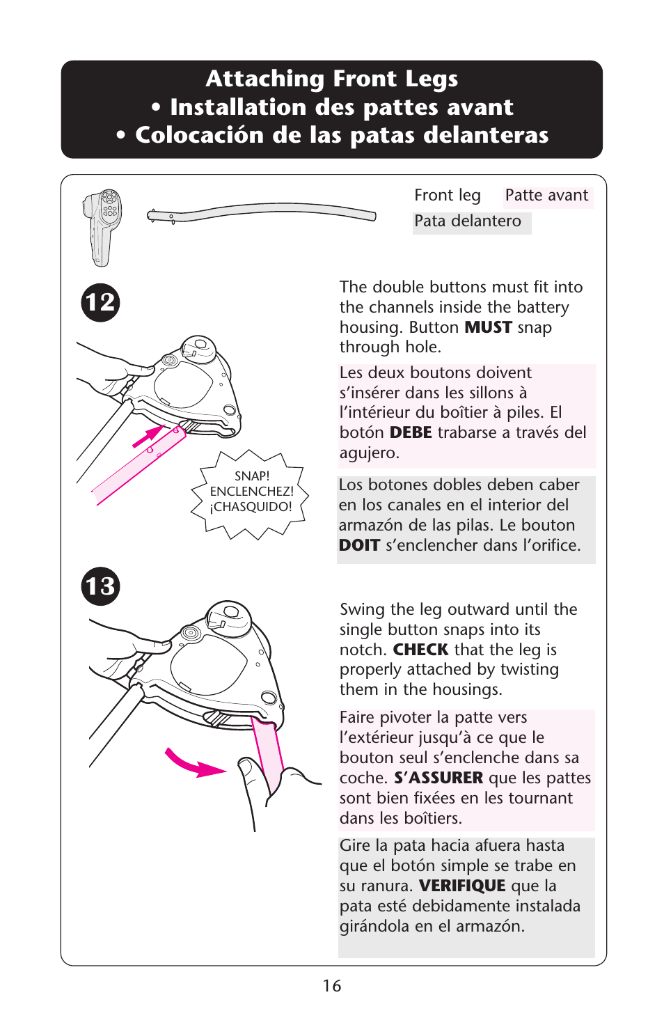 Graco Lovin' Hug 1757814 User Manual | Page 16 / 48