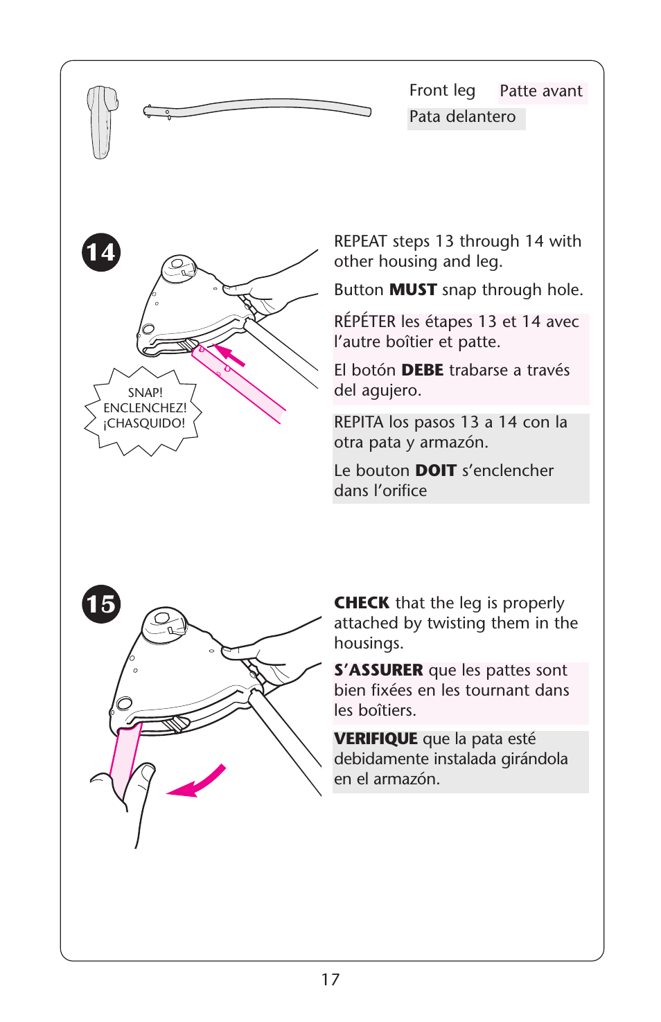Graco Lovin' Hug 1757814 User Manual | Page 17 / 48