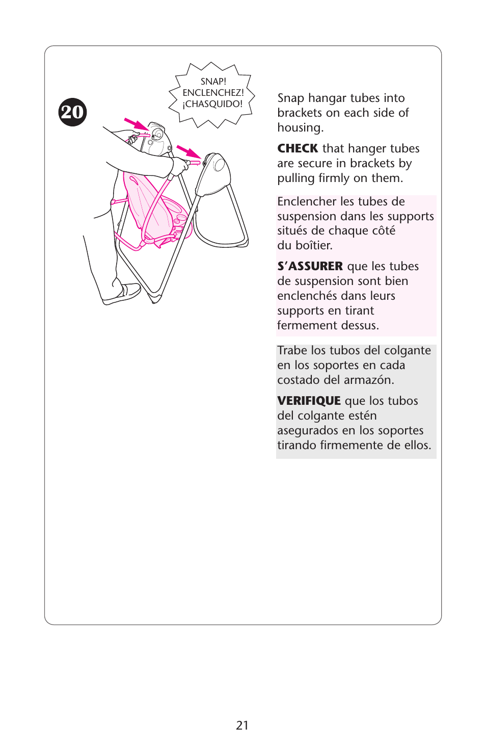 Graco Lovin' Hug 1757814 User Manual | Page 21 / 48