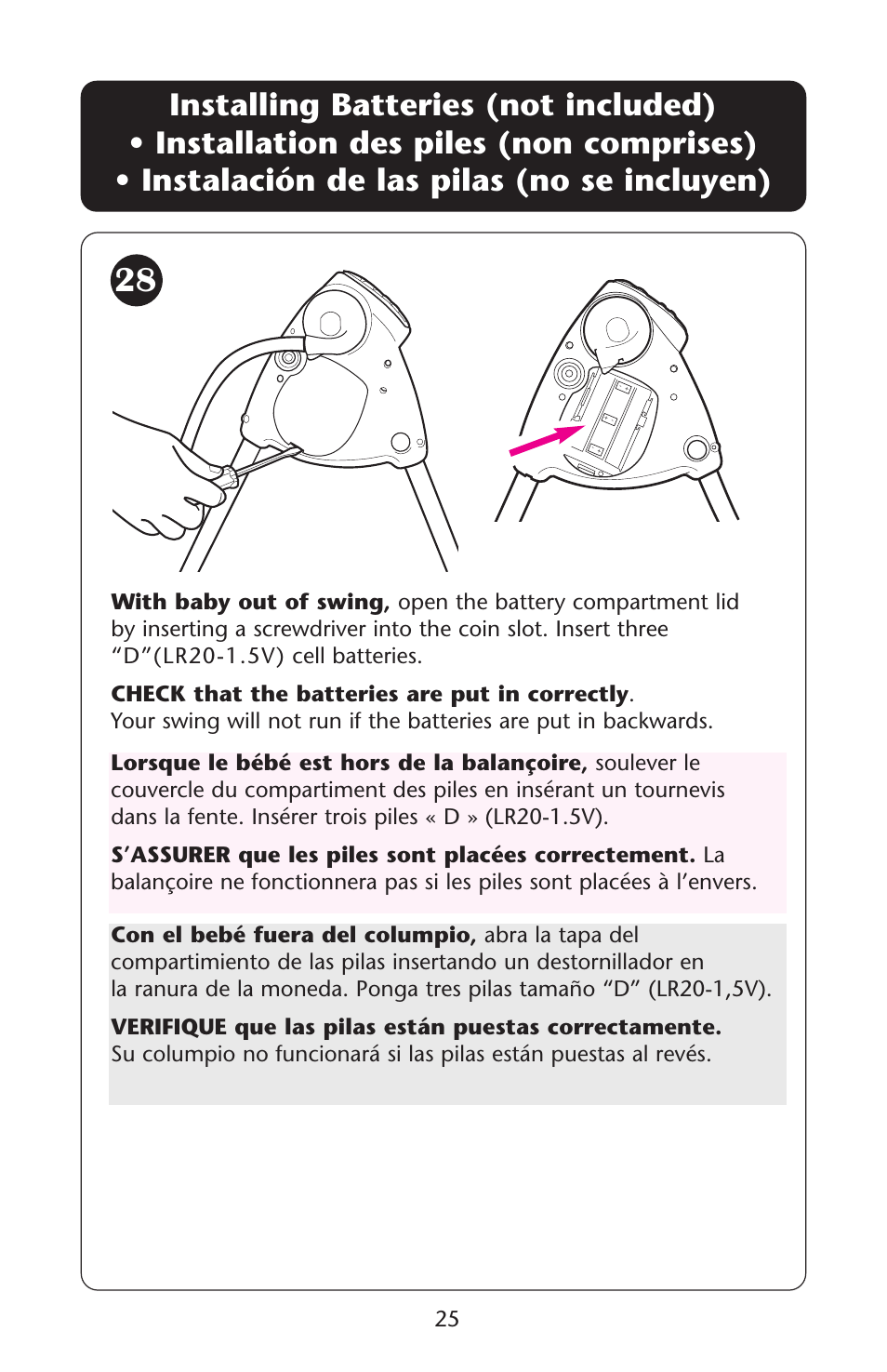 Graco Lovin' Hug 1757814 User Manual | Page 25 / 48