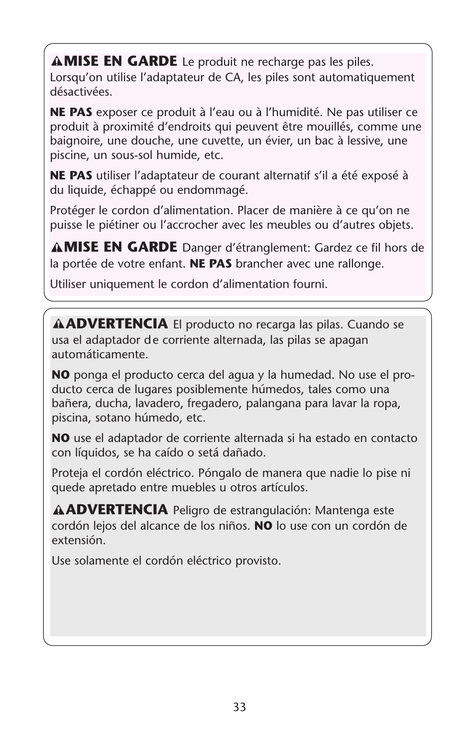 Graco Lovin' Hug 1757814 User Manual | Page 33 / 48