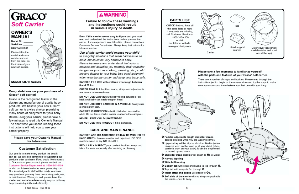 Graco 5077 User Manual | 7 pages