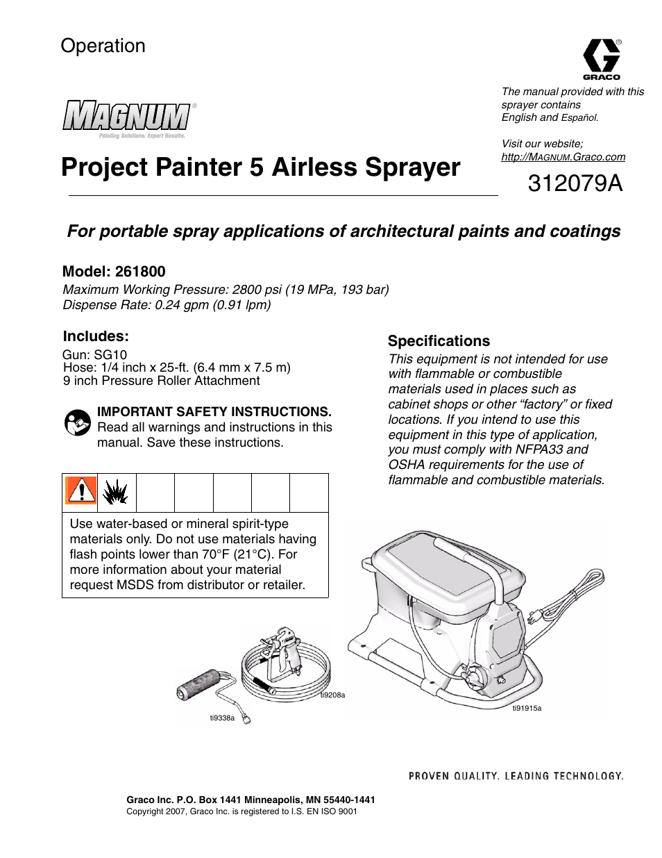 Graco MAGNUM 261800 User Manual | 36 pages
