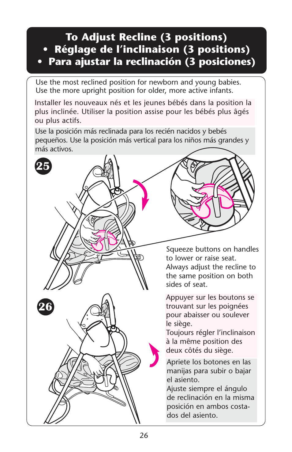 Graco Swing n' Bounce User Manual | Page 26 / 52