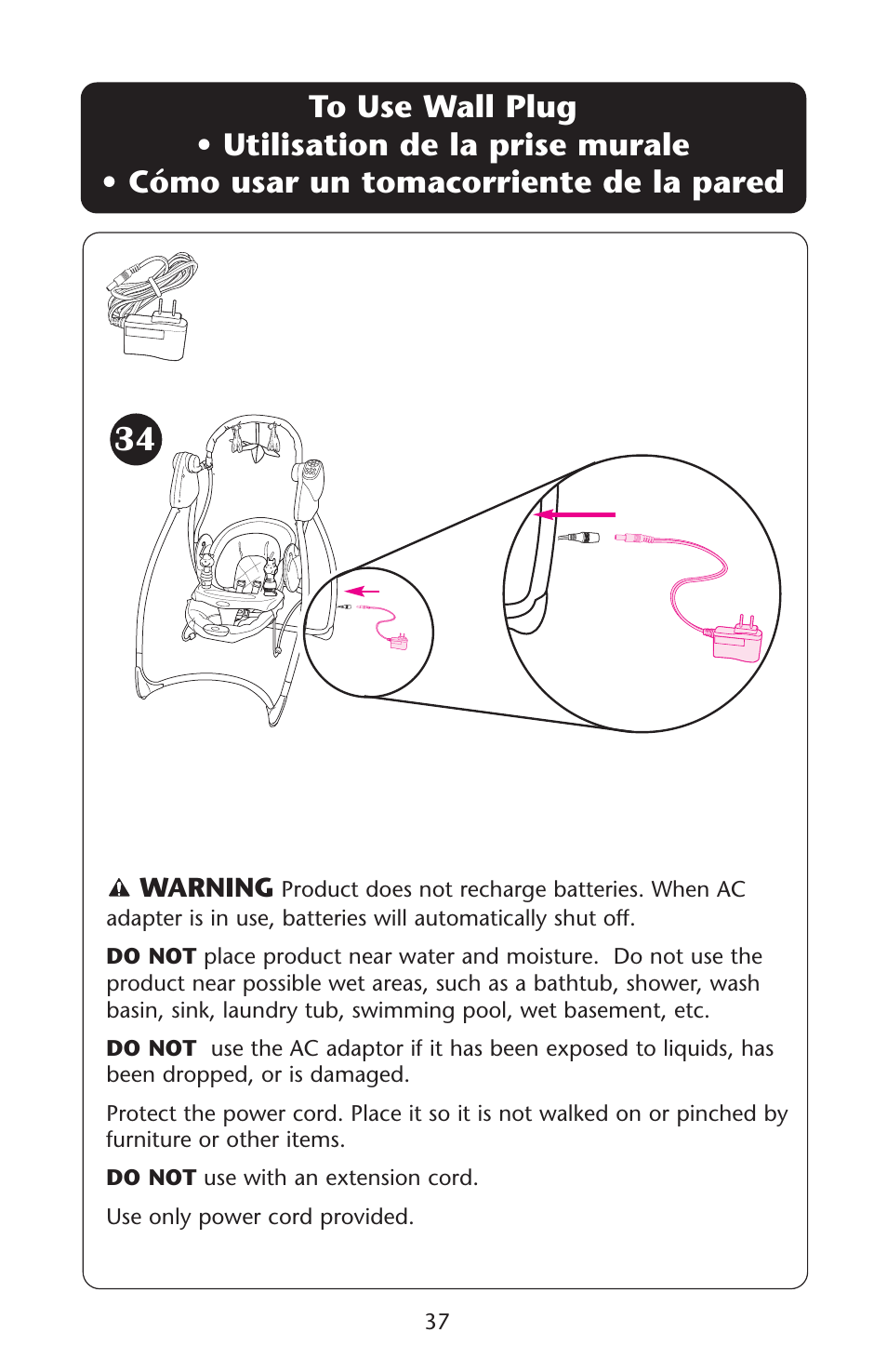 Graco Swing n' Bounce User Manual | Page 37 / 52