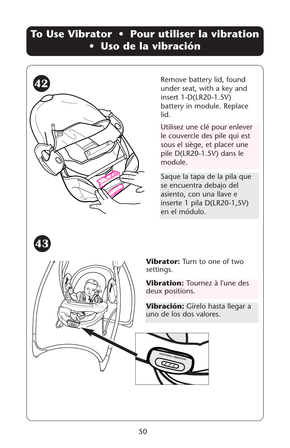 Graco Swing n' Bounce User Manual | Page 50 / 52