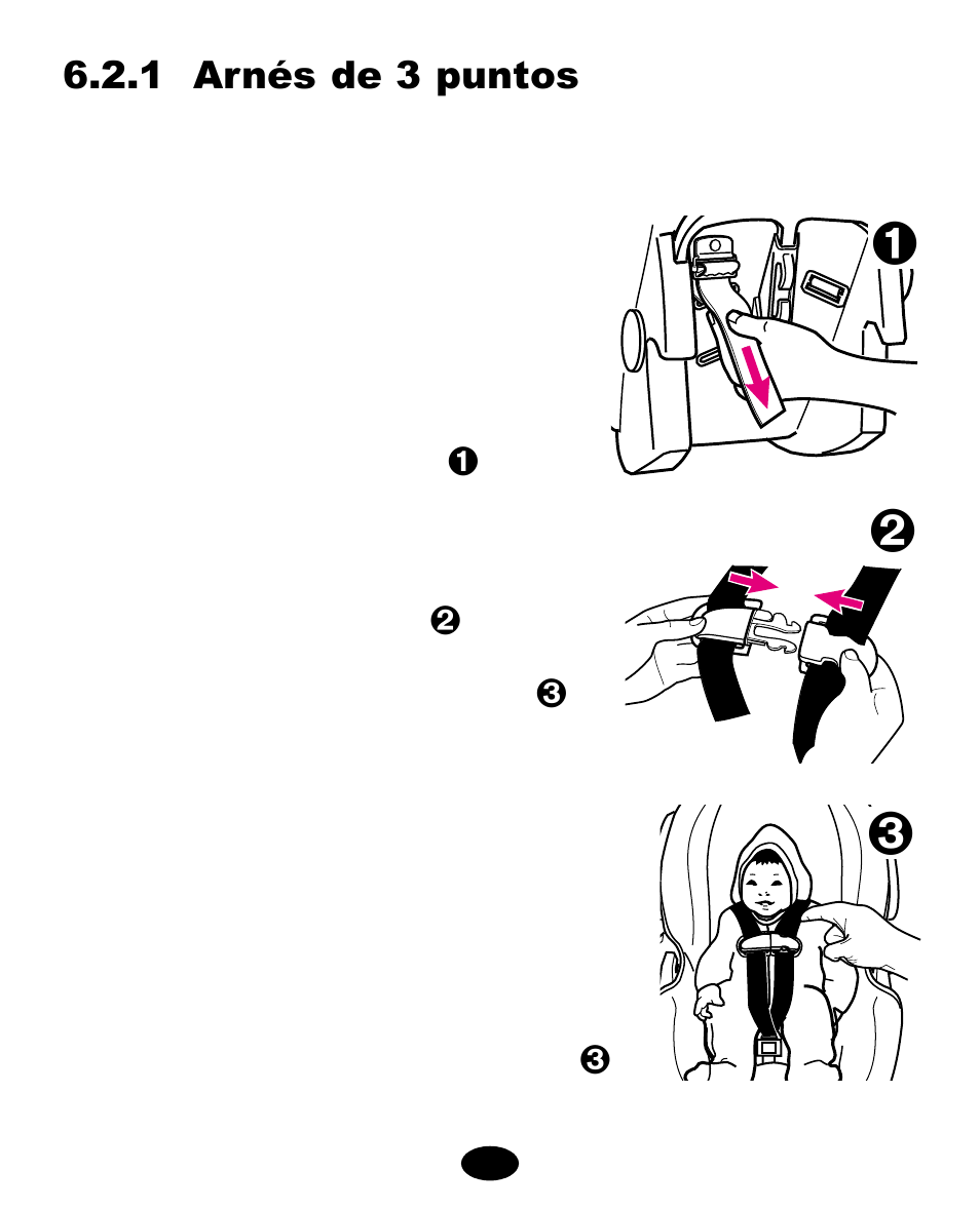 1 arnés de 3 puntos | Graco ISPA083AD User Manual | Page 116 / 129