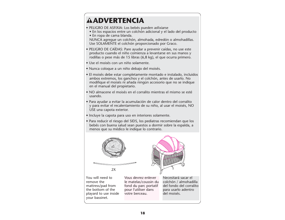 Advertencia | Graco ISPP047AC User Manual | Page 18 / 40