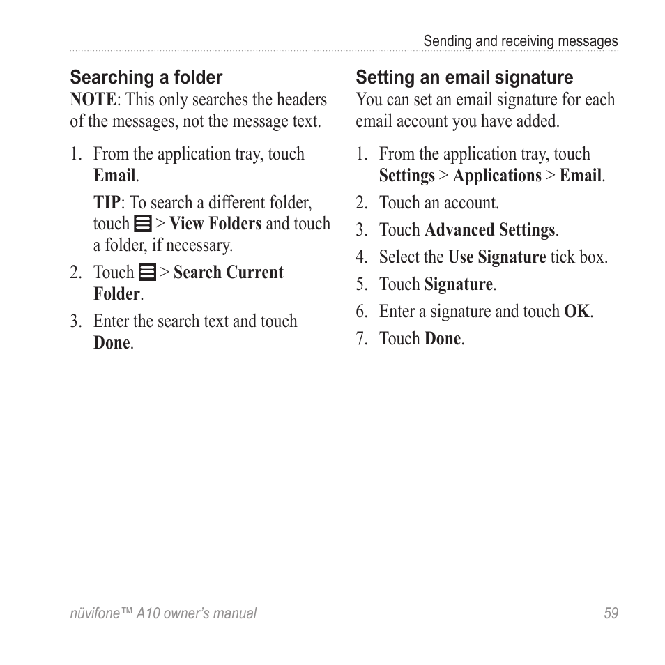 Graco NUVIFONE A10 User Manual | Page 67 / 136