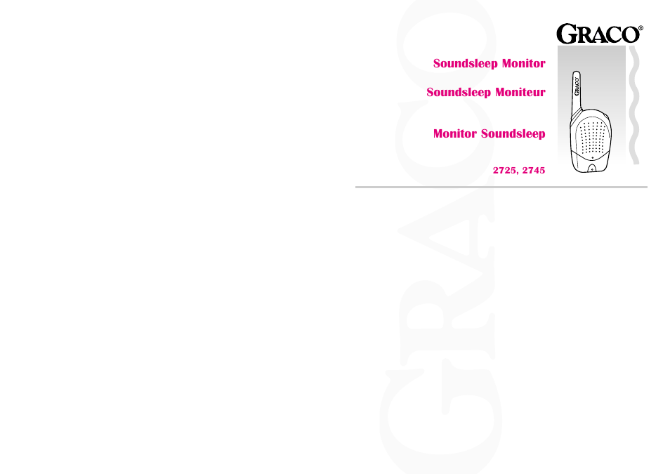 Graco 2745 User Manual | 21 pages