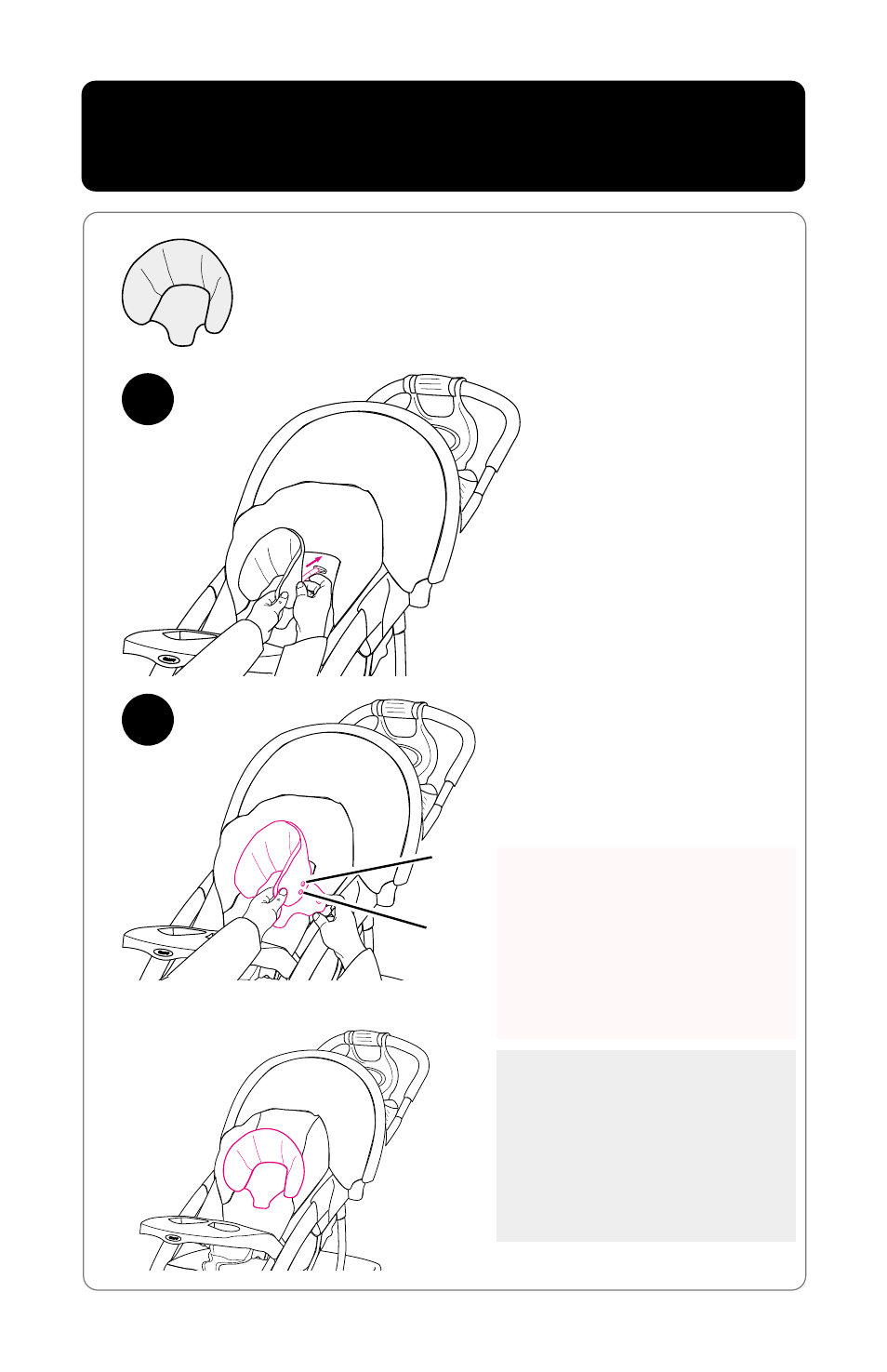 Head support • appui-tête • soporte para la cabeza | Graco ISPA001AF User Manual | Page 27 / 132