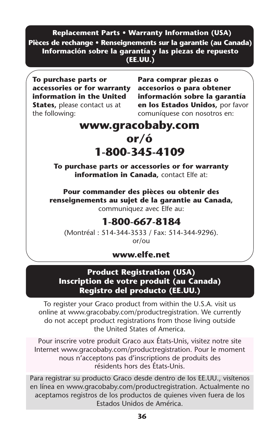 Graco ISPA189AA User Manual | Page 36 / 36