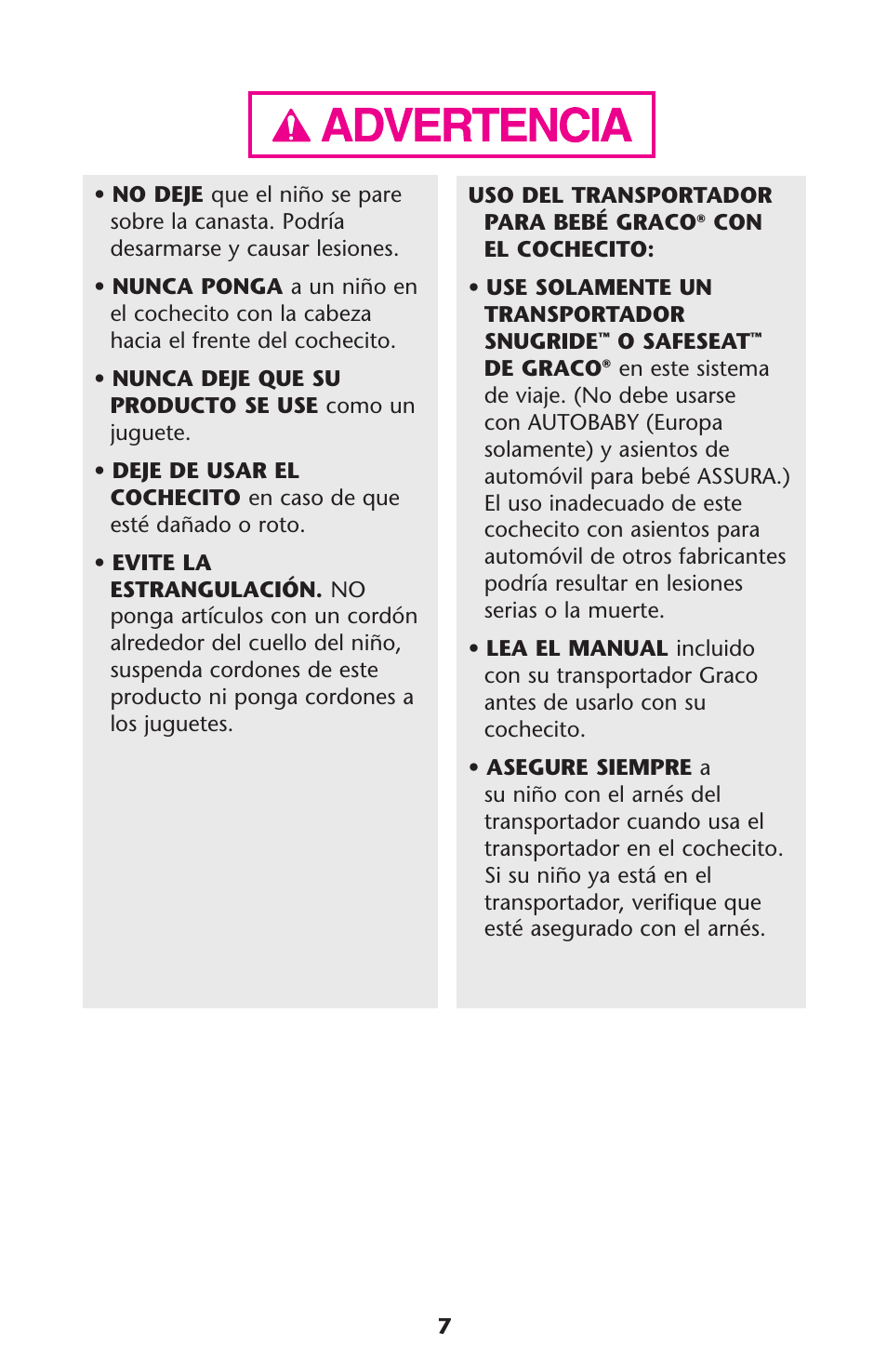 Graco ISPA189AA User Manual | Page 7 / 36