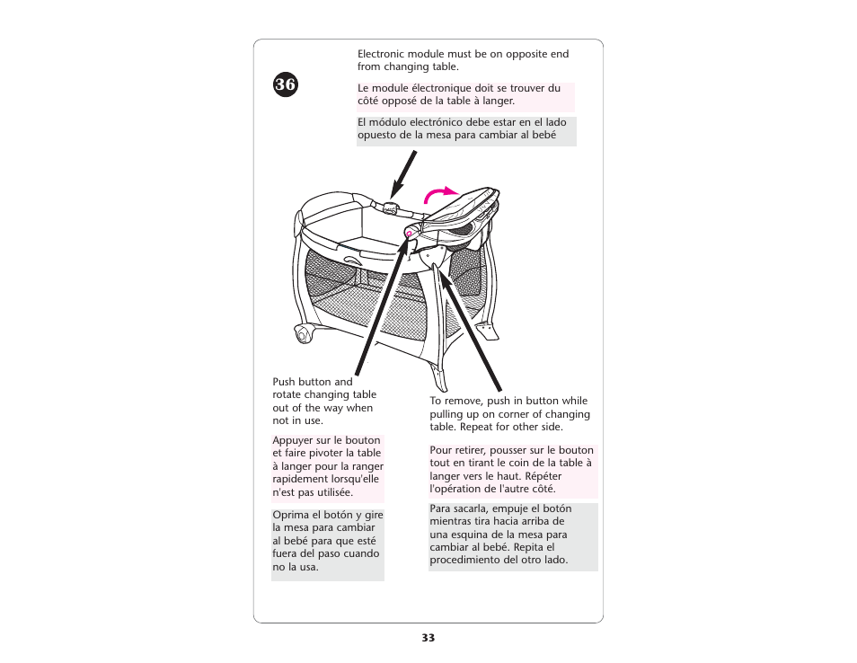 Graco Pack 'n Play 9955SML User Manual | Page 33 / 40
