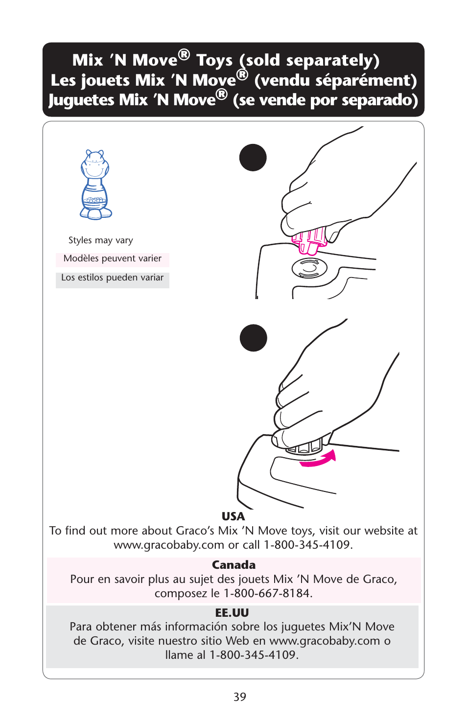 Ix s s | Graco Silhouette 1761304 User Manual | Page 39 / 44