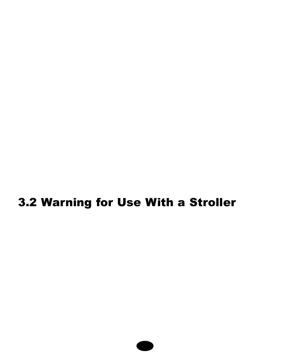 2 warning for use with a stroller | Graco 8444 User Manual | Page 13 / 78