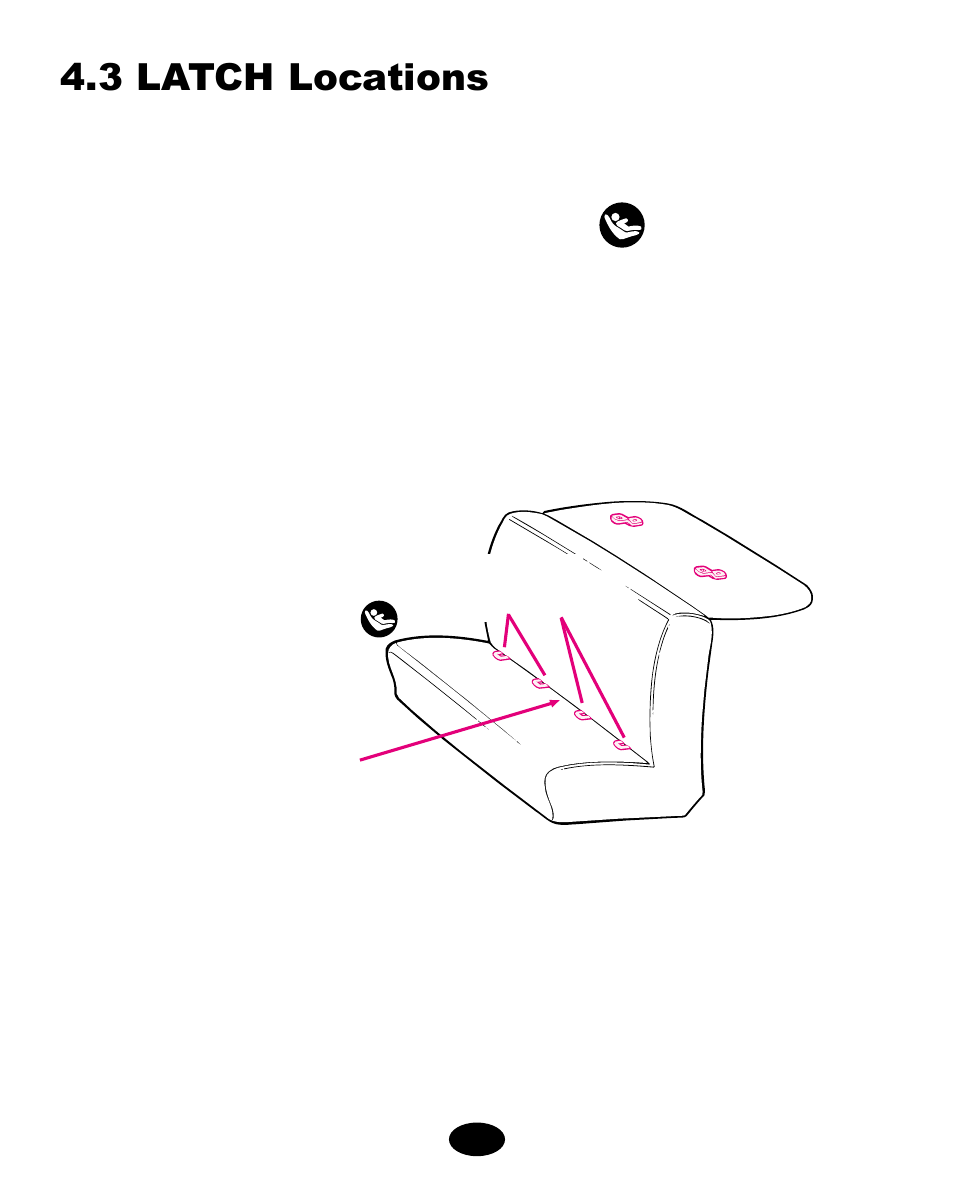 3 latch locations | Graco 8444 User Manual | Page 21 / 78