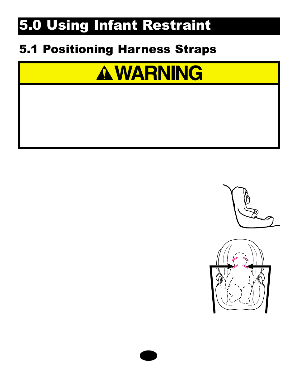 0 using infant restraint | Graco 8444 User Manual | Page 22 / 78