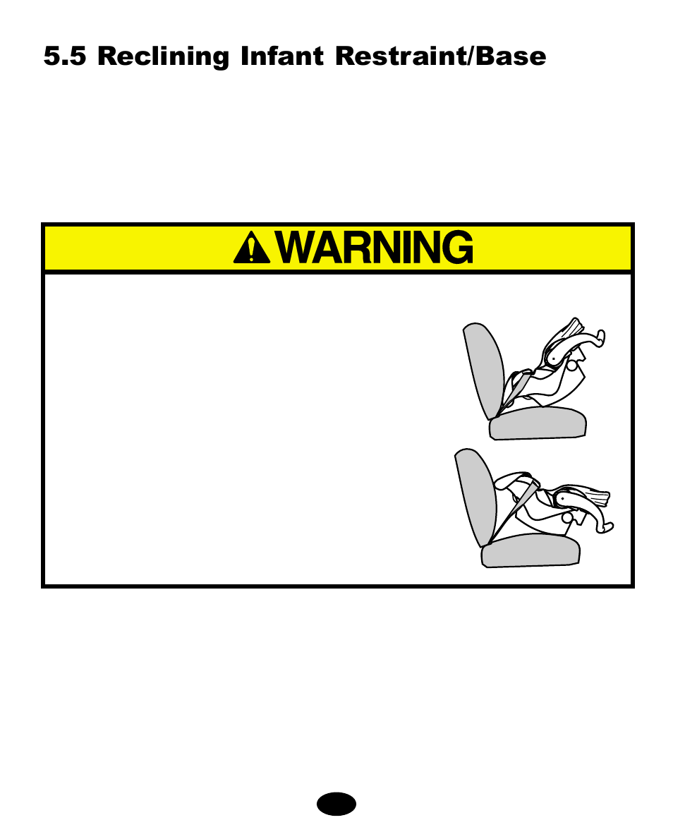 5 reclining infant restraint/base | Graco 8444 User Manual | Page 30 / 78