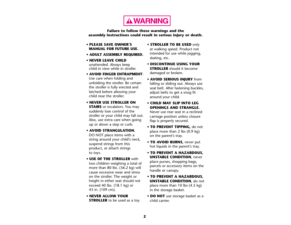 Graco ISPA109AB User Manual | Page 2 / 44