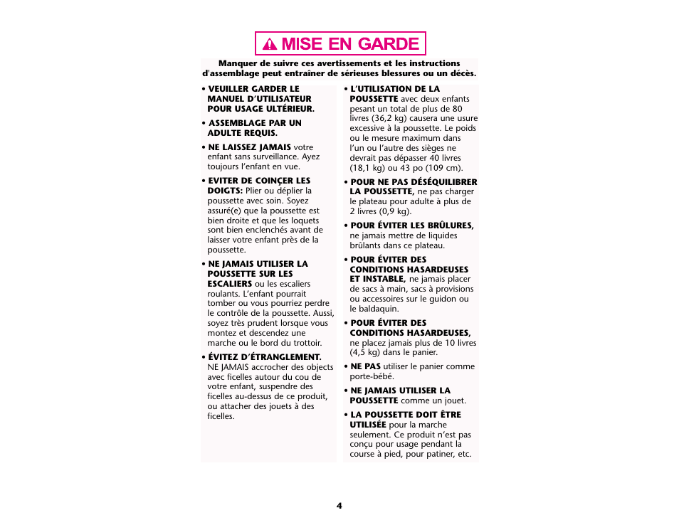 Graco ISPA109AB User Manual | Page 4 / 44