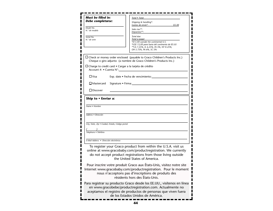 Graco ISPA109AB User Manual | Page 44 / 44